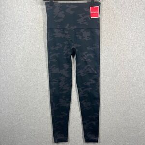 Spanx Look At‎ Me Now Leggings Black Camo High Waisted FL3515 Mens Size Medium